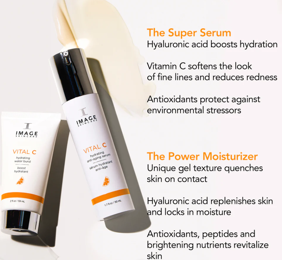 IMAGE Skincare Vital C hydrating serum and water burst moisturizer